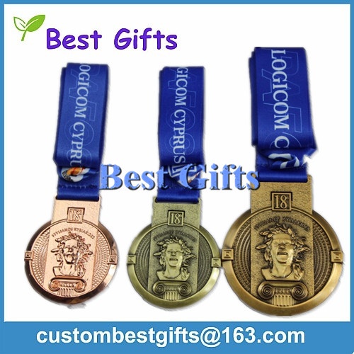 Antique finish medal for sports