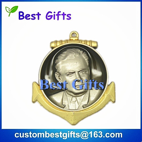 promotional gifts 2 tone plated 3d medal